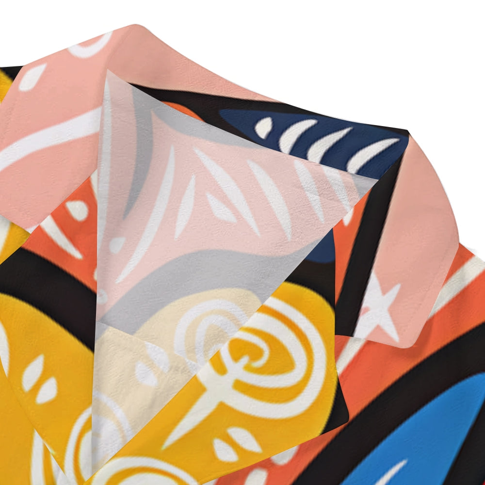Elephant Art Japanese Style Camp Shirt