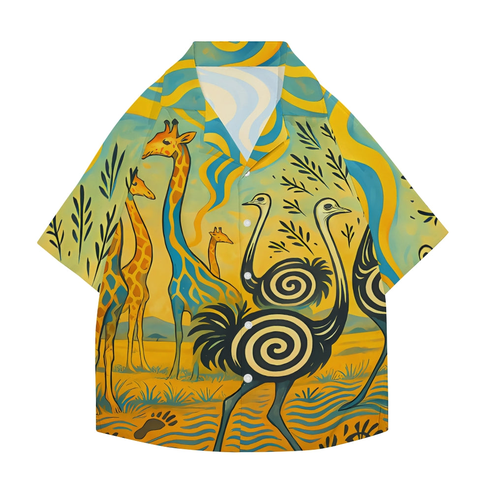 Animal Japanese Style Camp Shirt