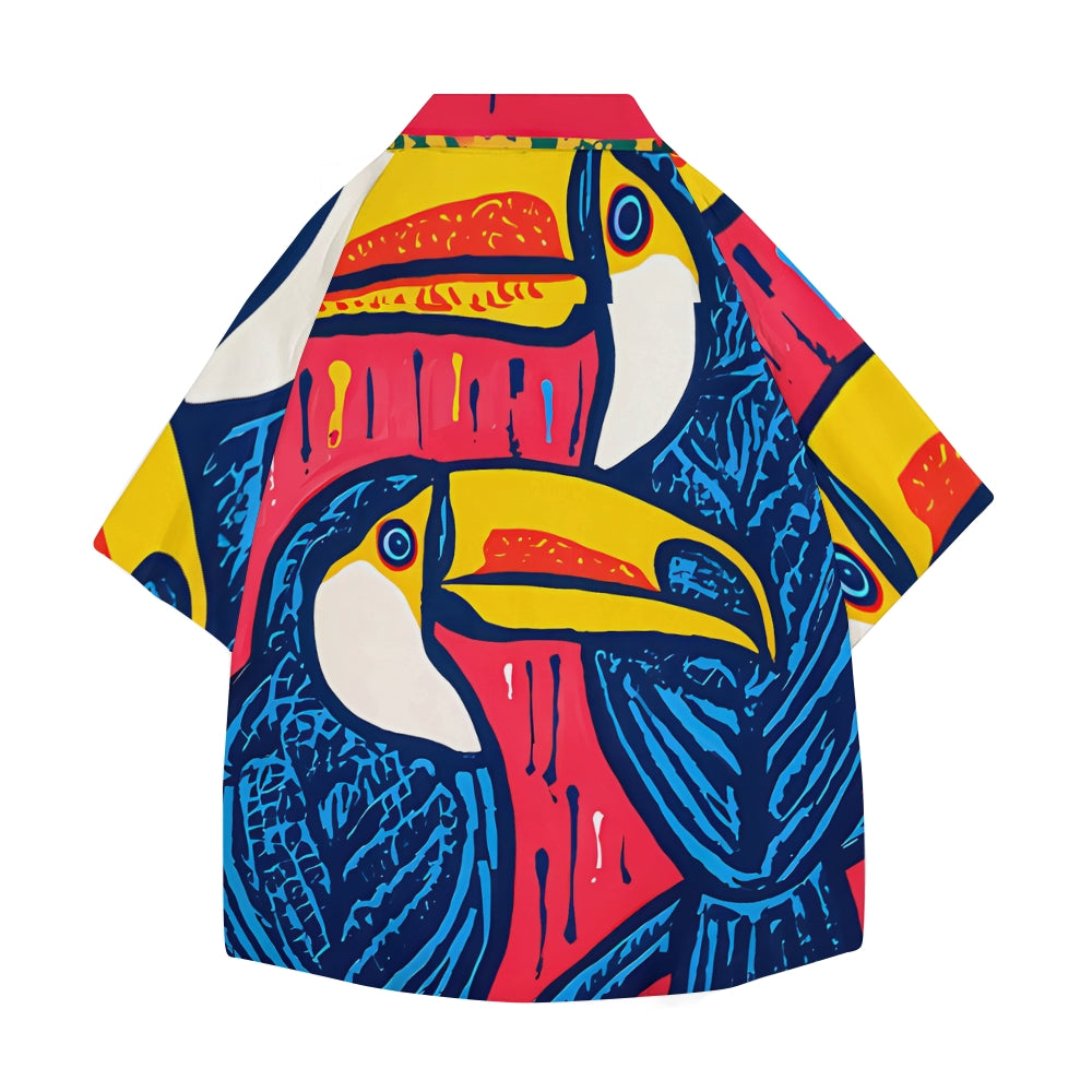 Parrot Japanese Style Camp Shirt