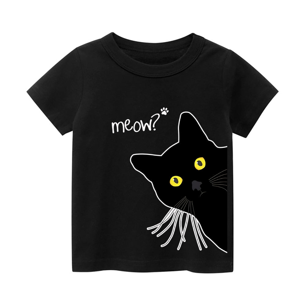 Cat Vintage Kids Cotton T-shirt