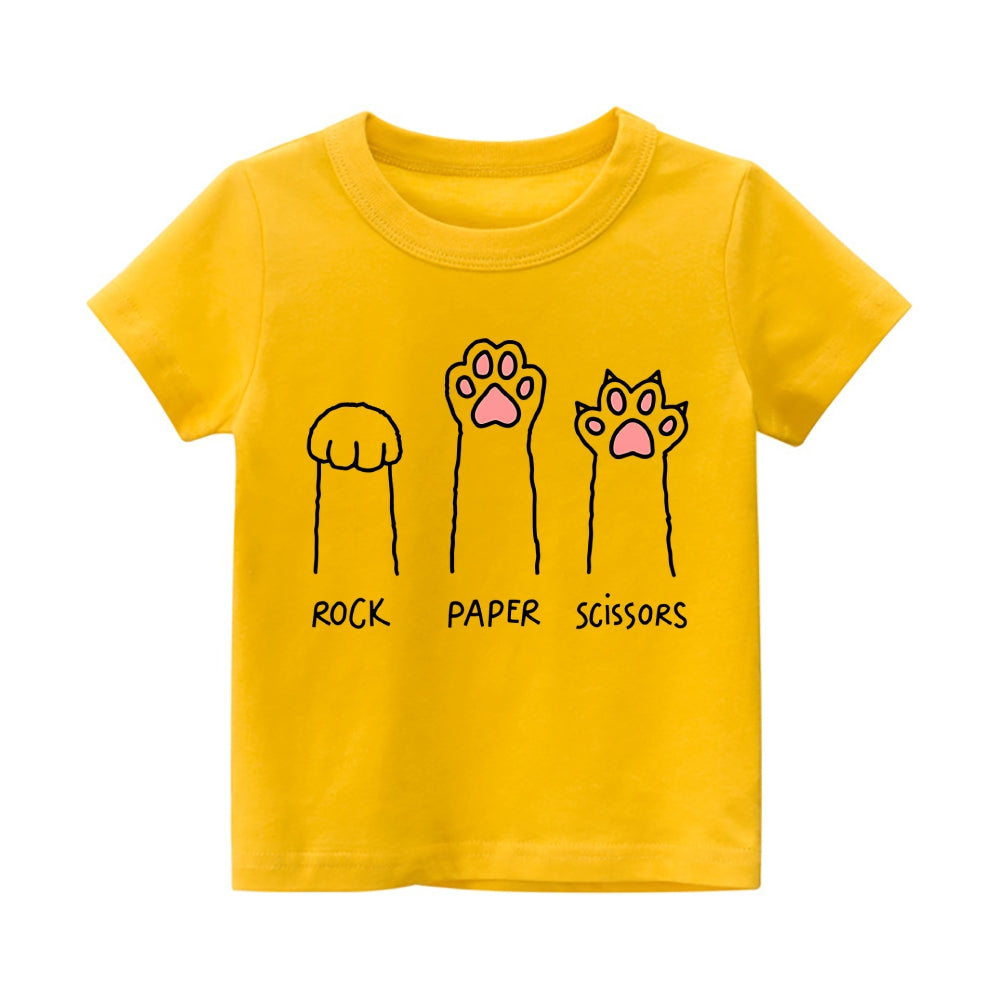 Cat Paws Vintage Kids Cotton T-shirt