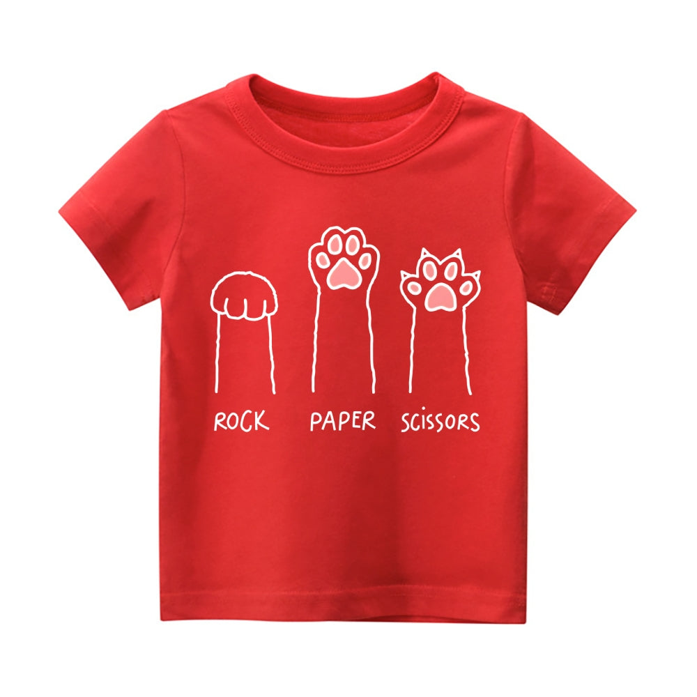 Cat Paws Vintage Kids Cotton T-shirt