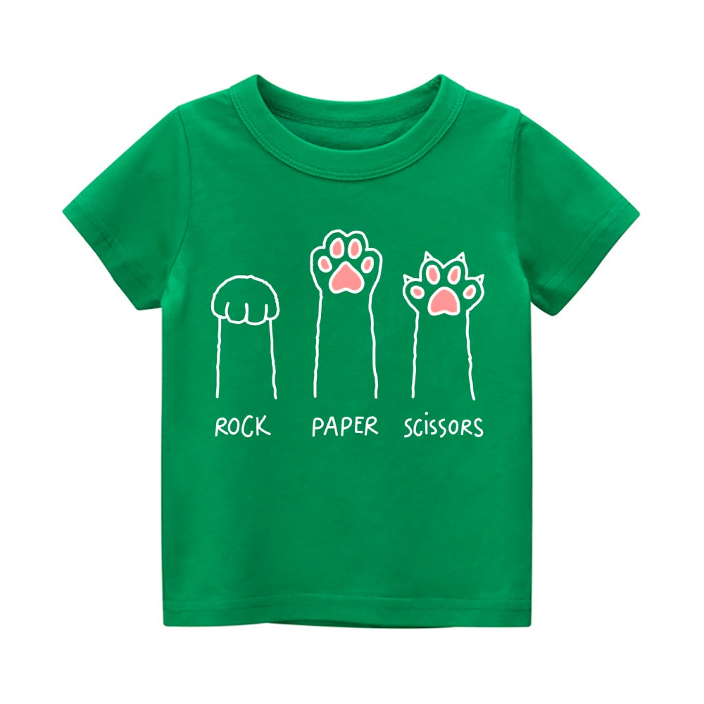 Cat Paws Vintage Kids Cotton T-shirt