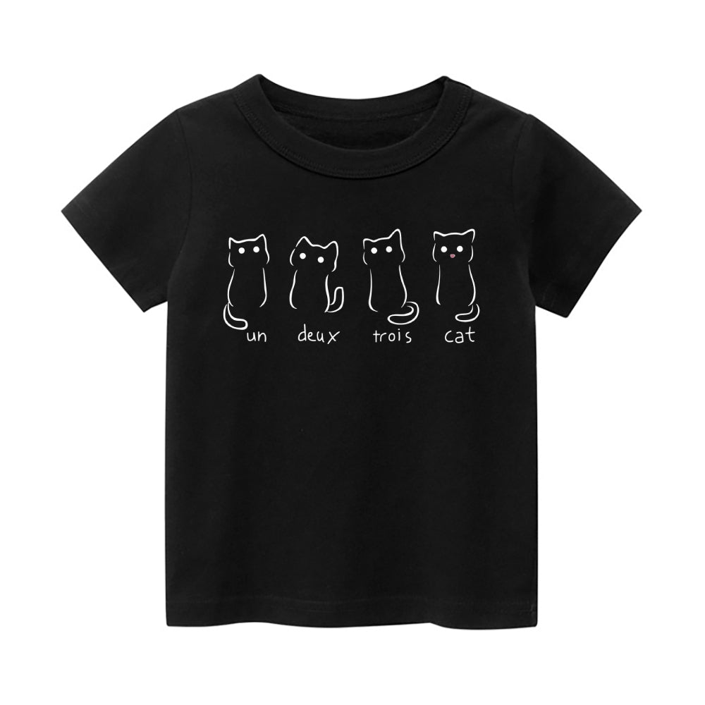 Cat Vintage Kids Cotton T-shirt