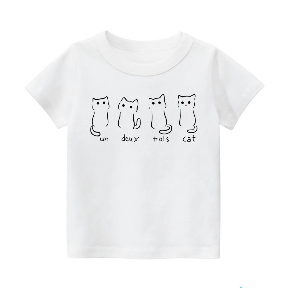 Cat Vintage Kids Cotton T-shirt