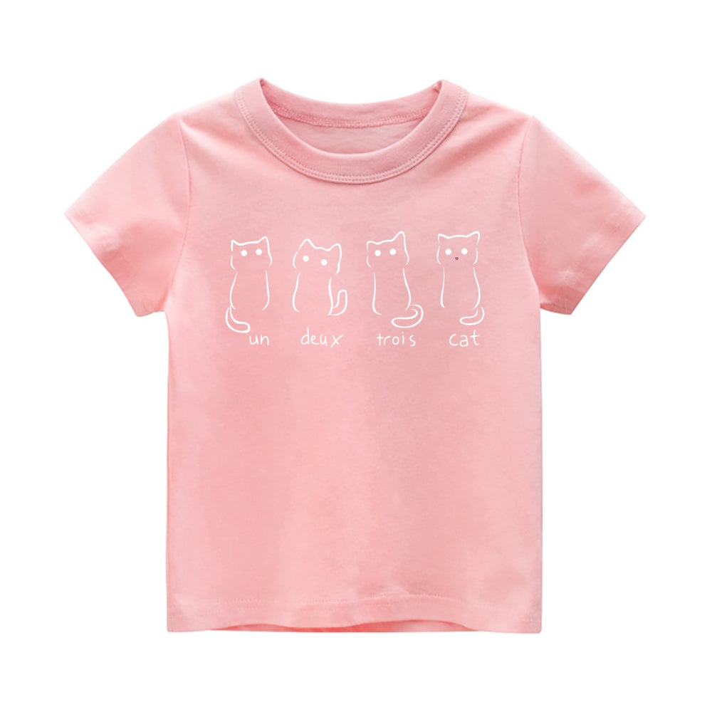 Cat Vintage Kids Cotton T-shirt