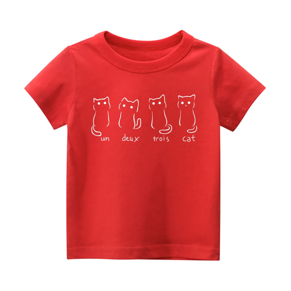 Cat Vintage Kids Cotton T-shirt