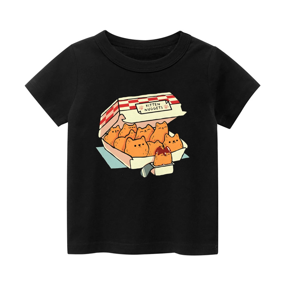 Kitten Nuggets Vintage Kids Cotton T-shirt