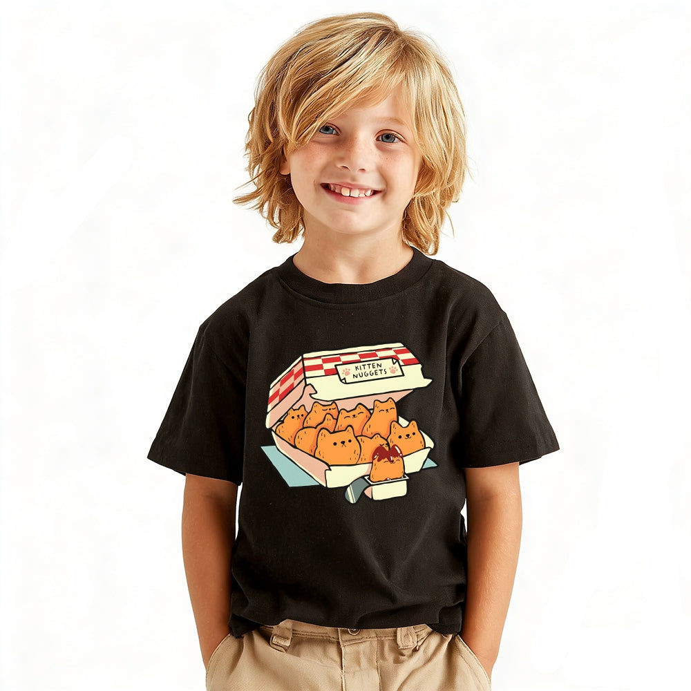 Kitten Nuggets Vintage Kids Cotton T-shirt