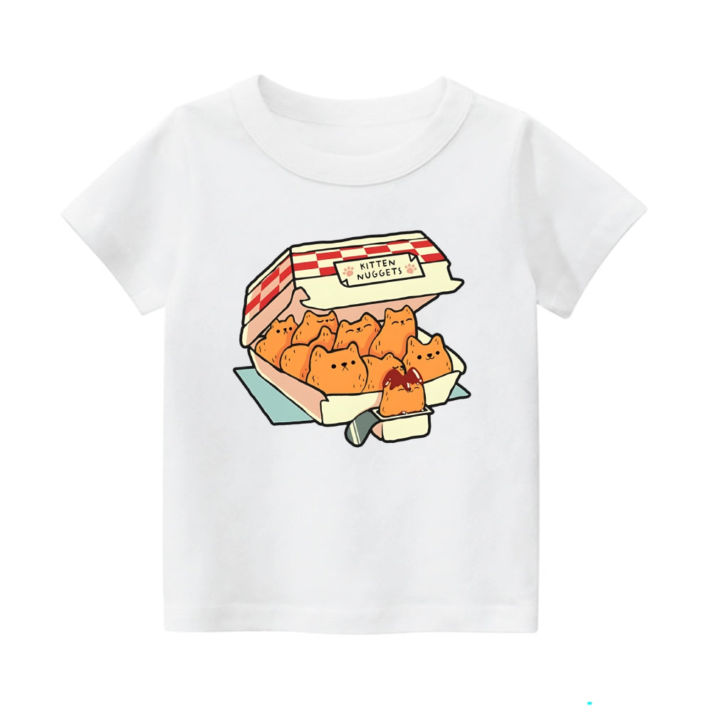 Kitten Nuggets Vintage Kids Cotton T-shirt