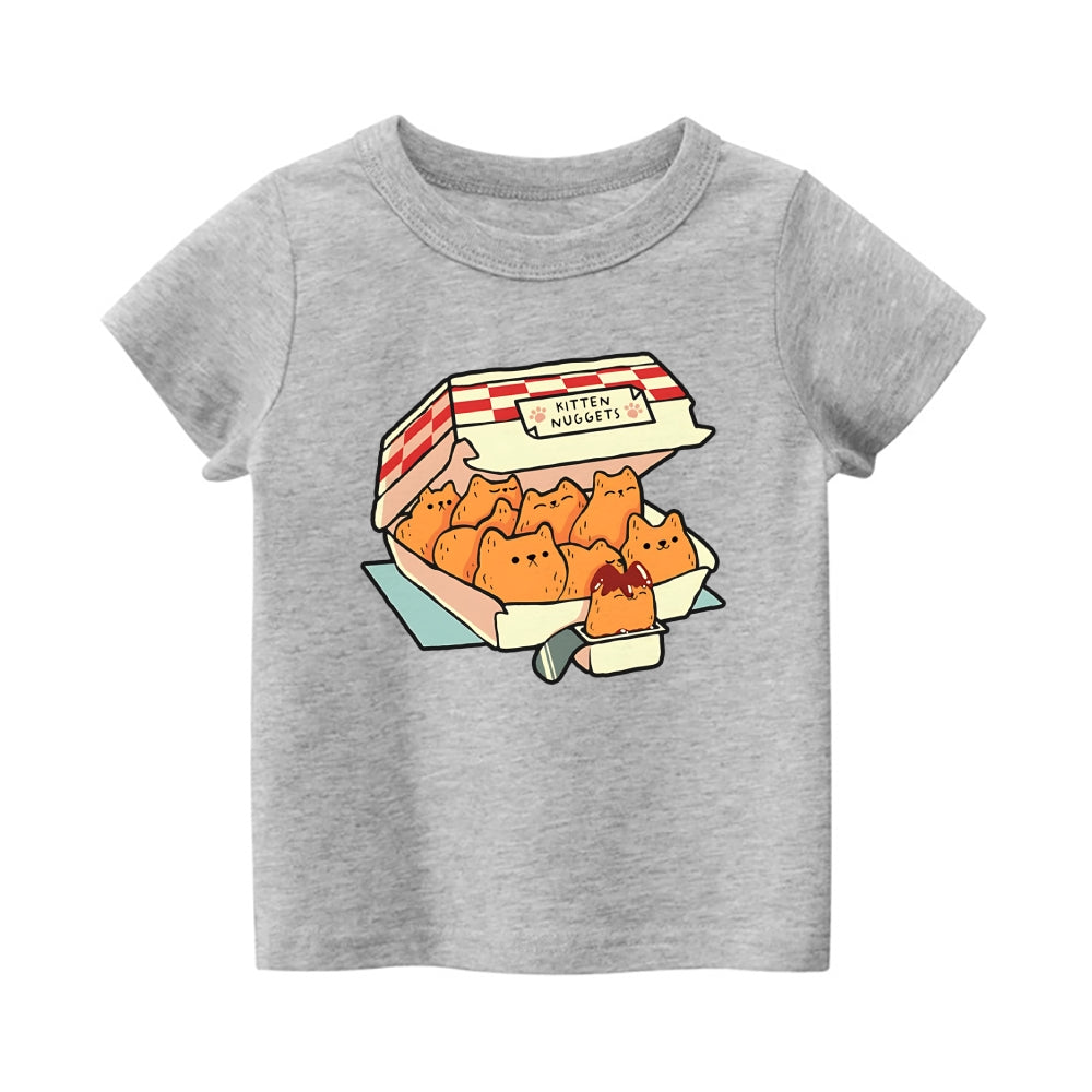 Kitten Nuggets Vintage Kids Cotton T-shirt