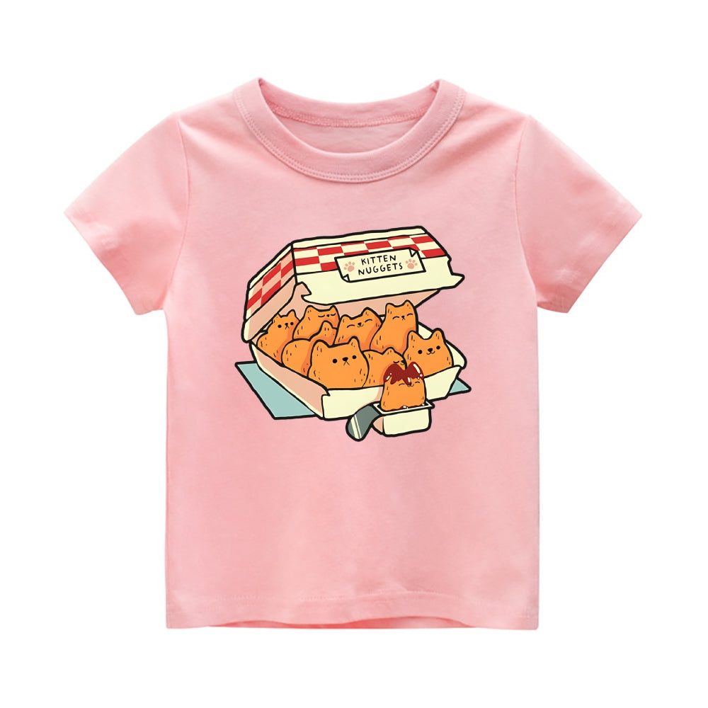 Kitten Nuggets Vintage Kids Cotton T-shirt