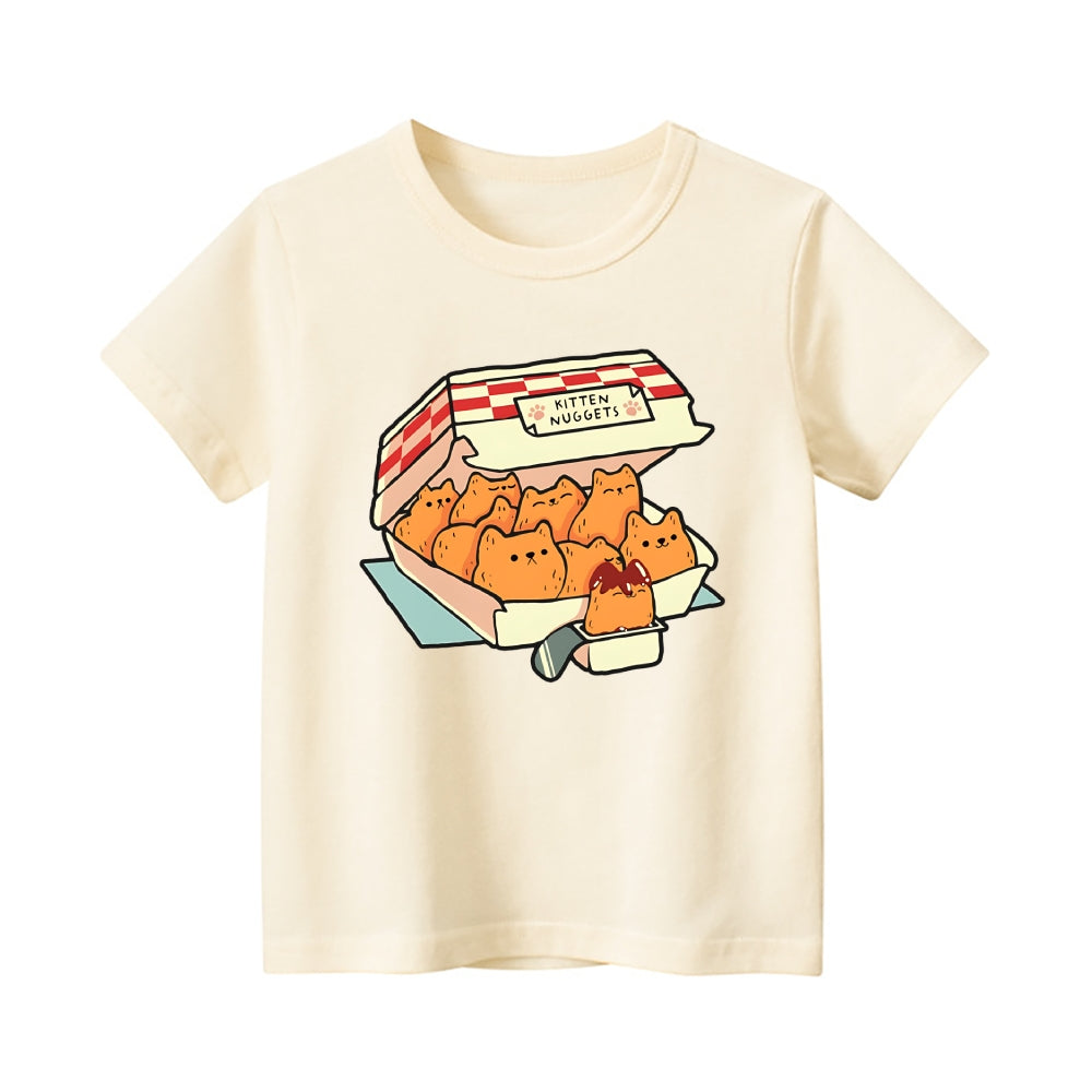 Kitten Nuggets Vintage Kids Cotton T-shirt