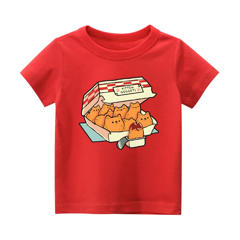 Kitten Nuggets Vintage Kids Cotton T-shirt