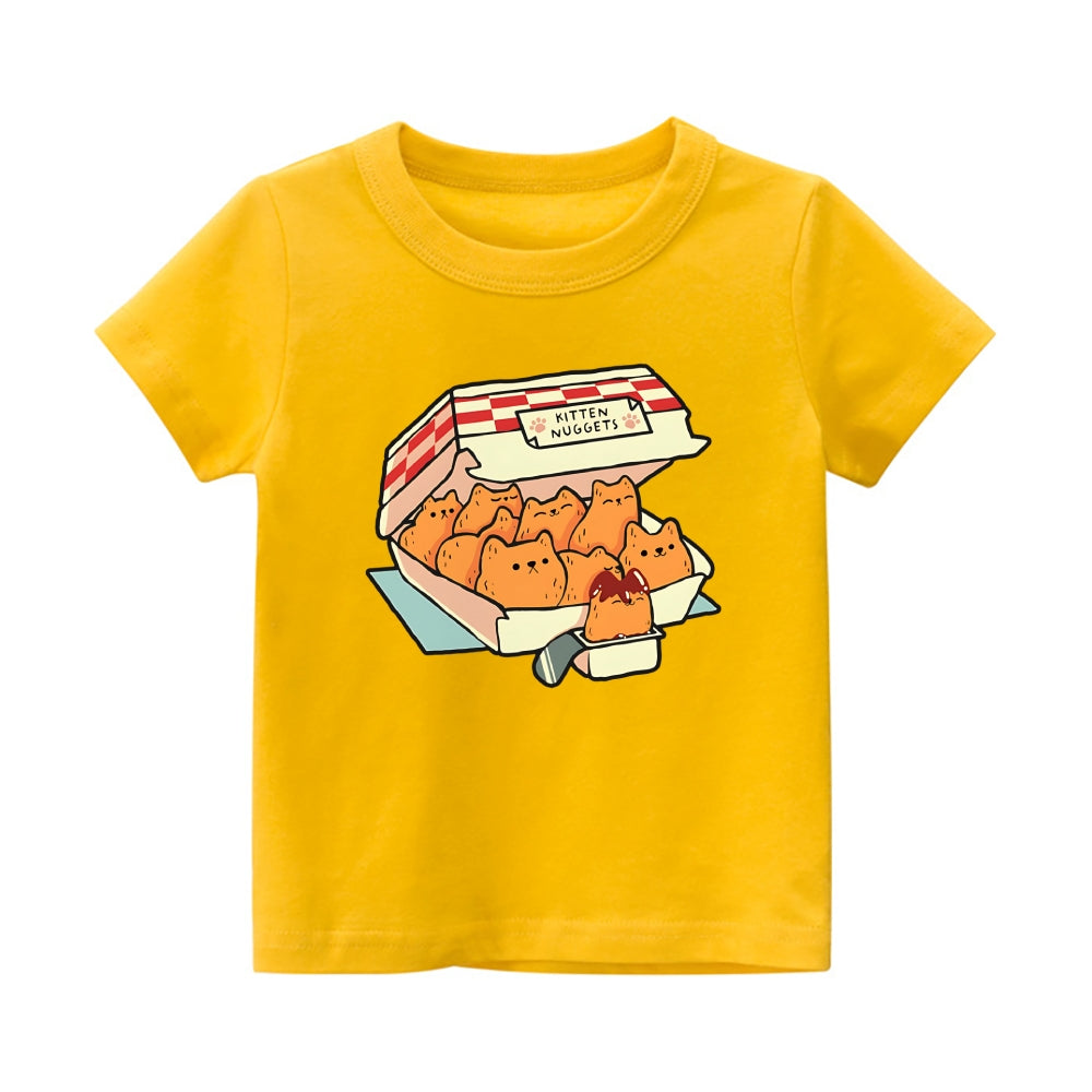 Kitten Nuggets Vintage Kids Cotton T-shirt
