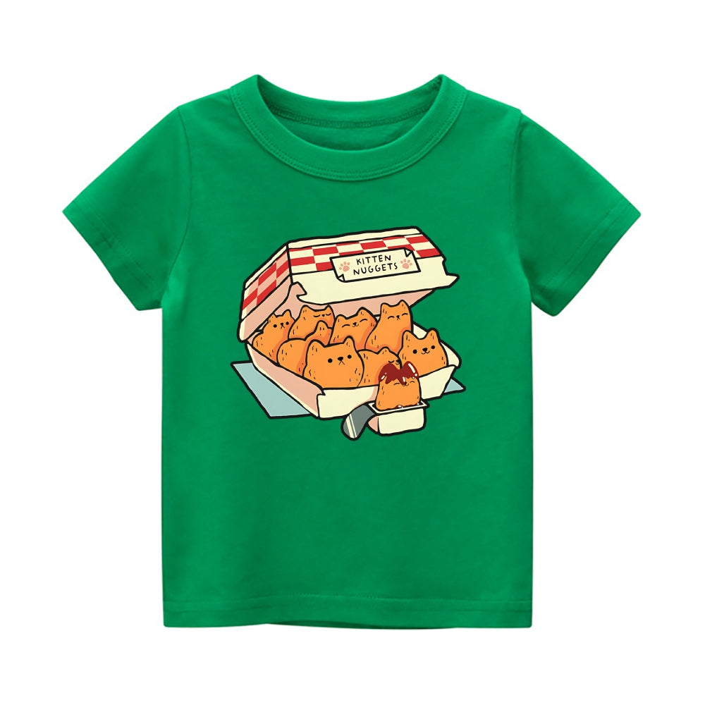 Kitten Nuggets Vintage Kids Cotton T-shirt