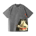 Cat Ramen Vintage Wash Japanese Design T-Shirt