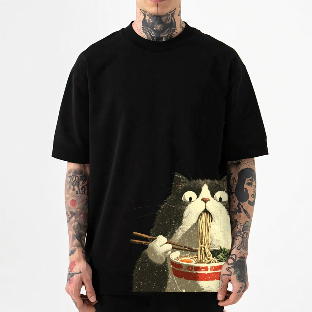 Cat Ramen Japanese Style Classic Tee