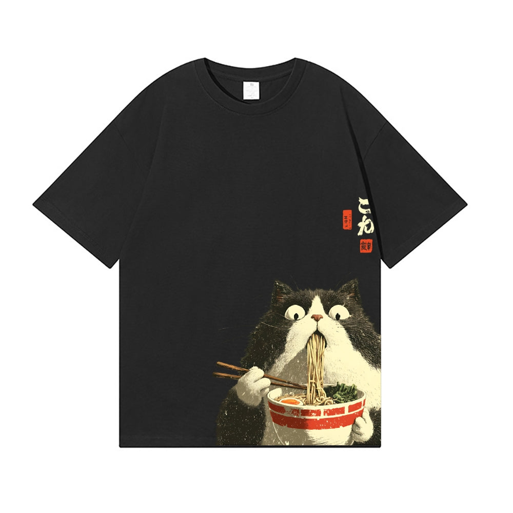 Cat Ramen Japanese Style Classic Tee