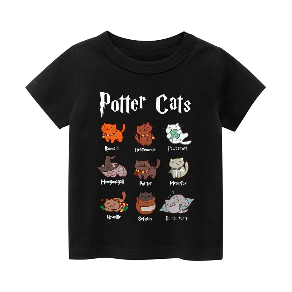 Potter Cat Vintage Kids Cotton T-shirt