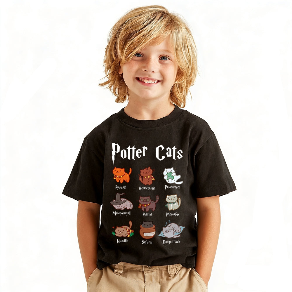 Potter Cat Vintage Kids Cotton T-shirt