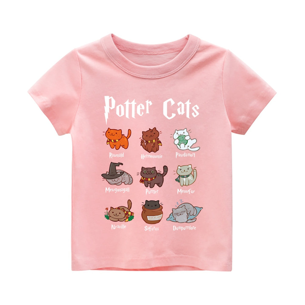 Potter Cat Vintage Kids Cotton T-shirt