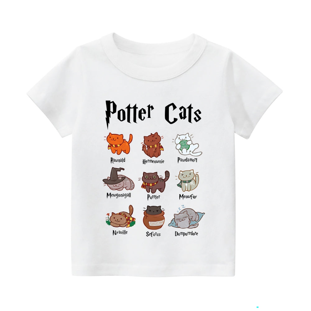 Potter Cat Vintage Kids Cotton T-shirt