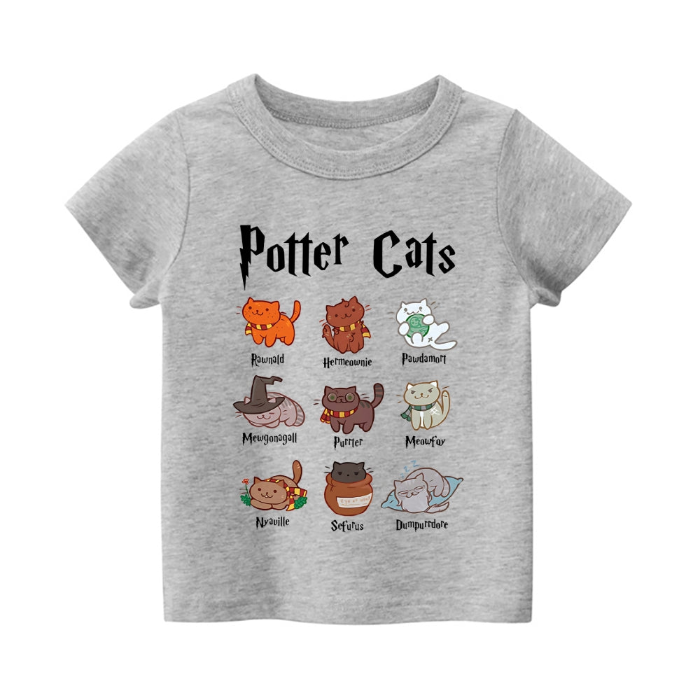 Potter Cat Vintage Kids Cotton T-shirt