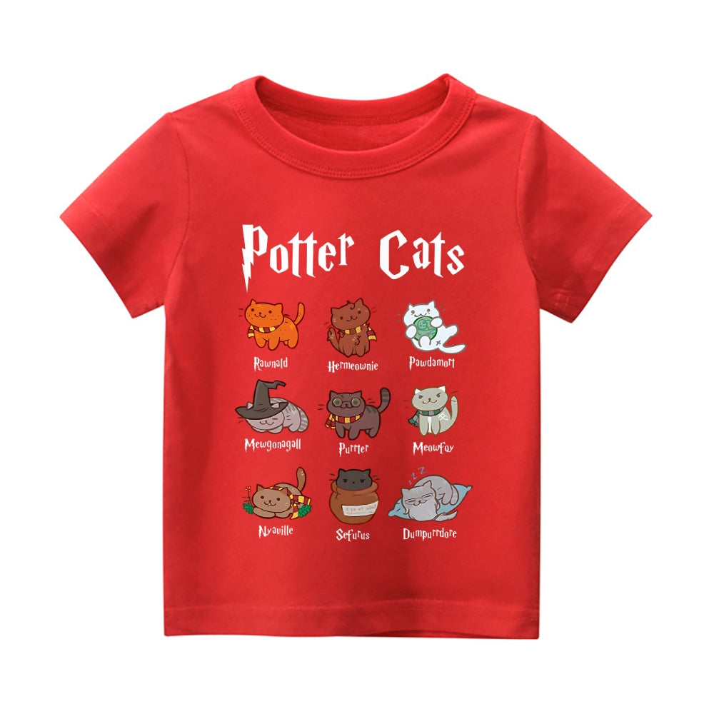 Potter Cat Vintage Kids Cotton T-shirt