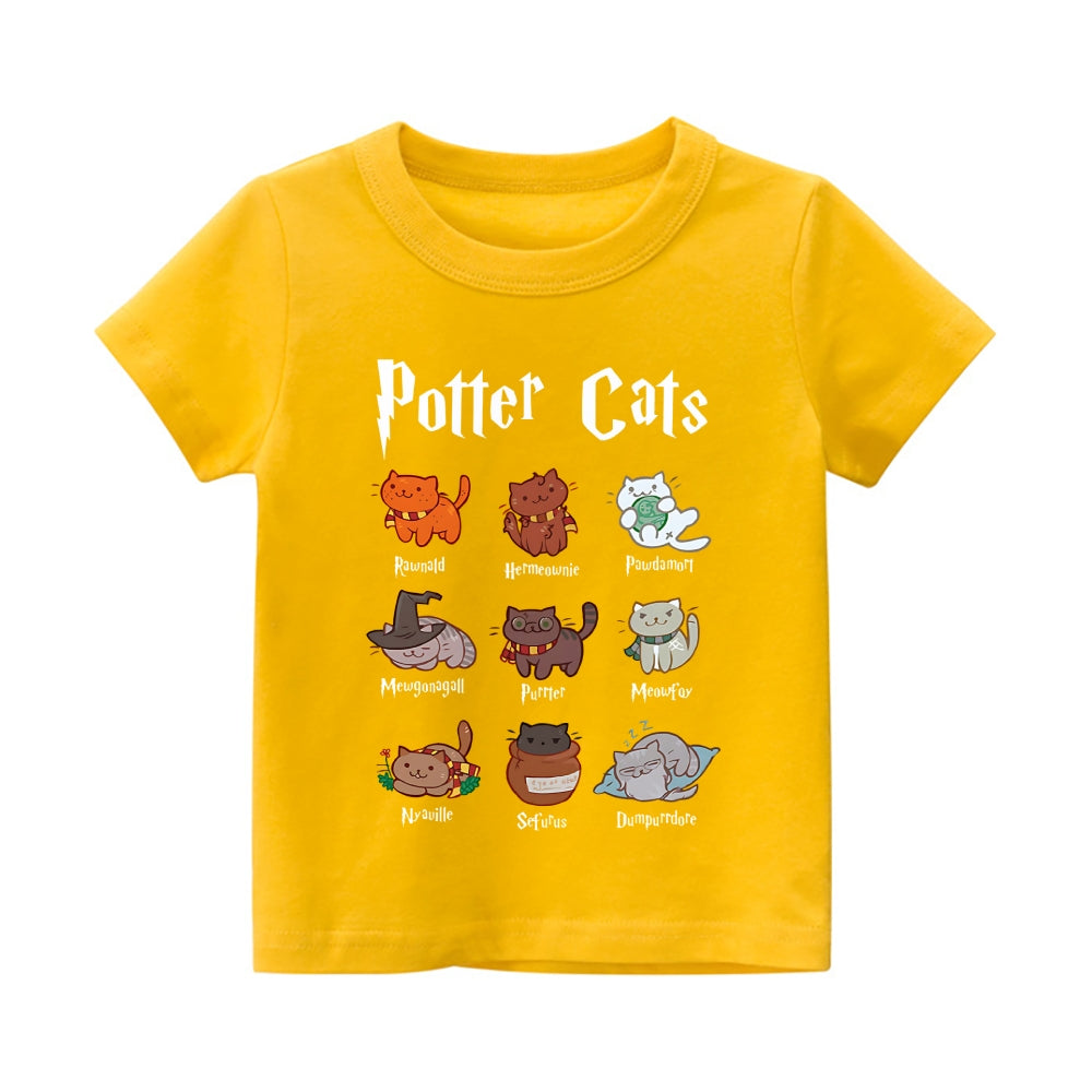 Potter Cat Vintage Kids Cotton T-shirt