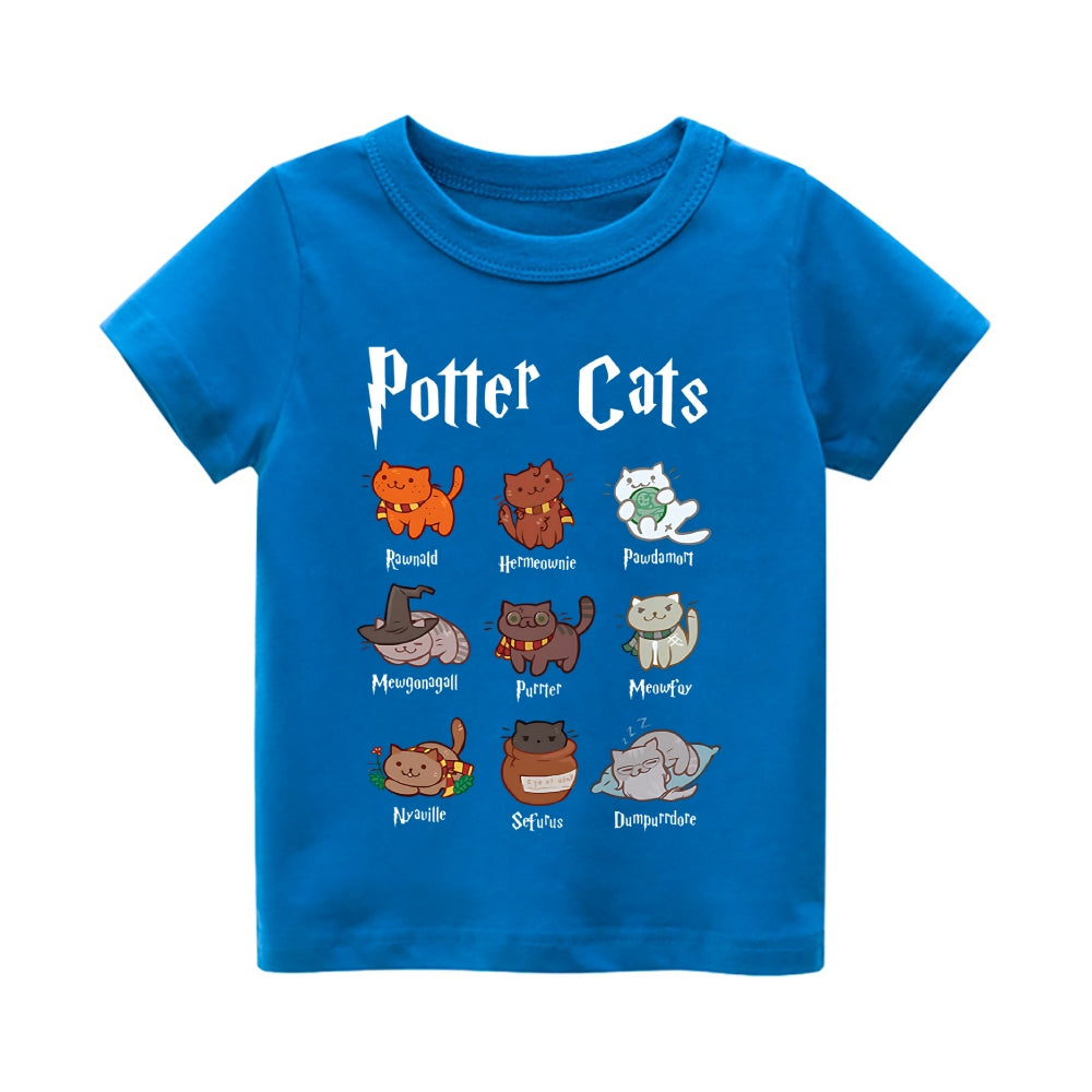 Potter Cat Vintage Kids Cotton T-shirt