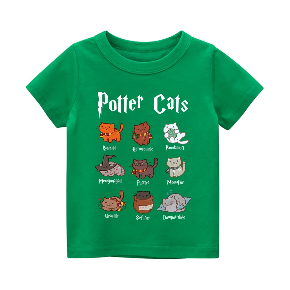 Potter Cat Vintage Kids Cotton T-shirt
