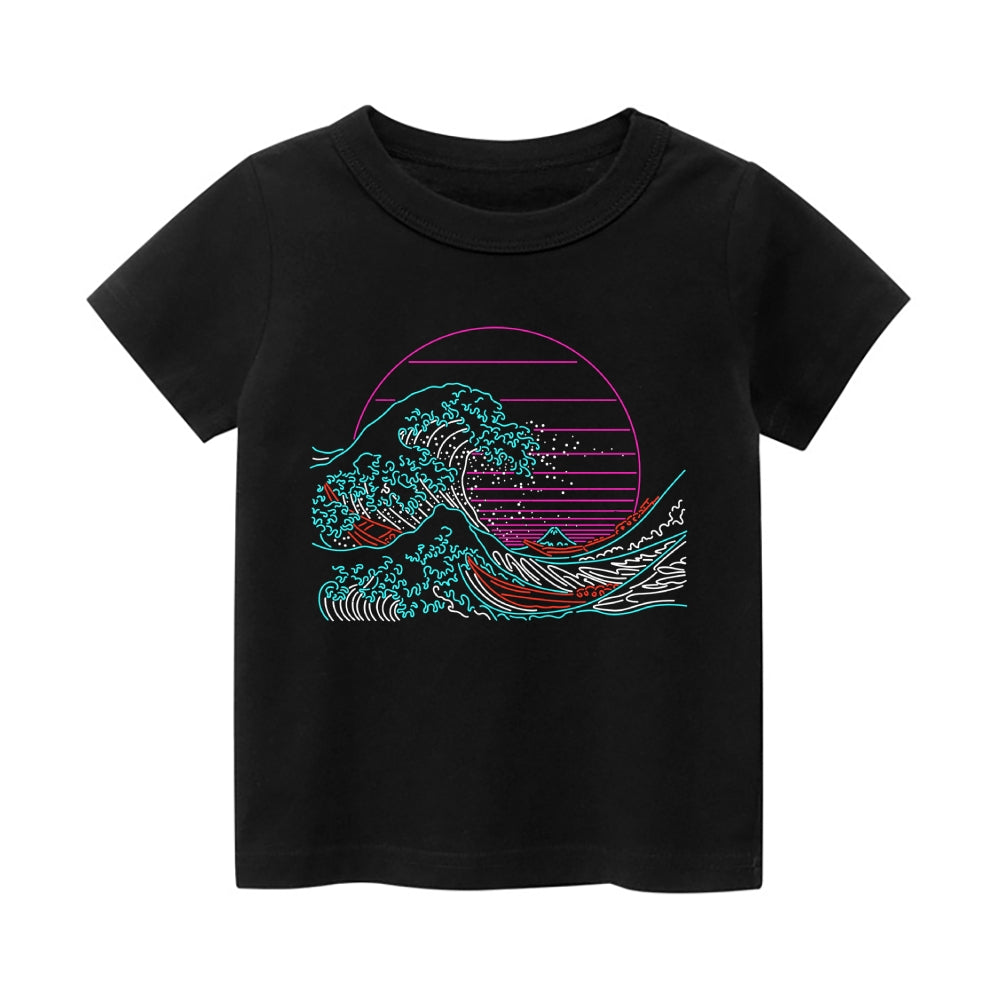 Great Wave Vintage Kids Cotton T-shirt
