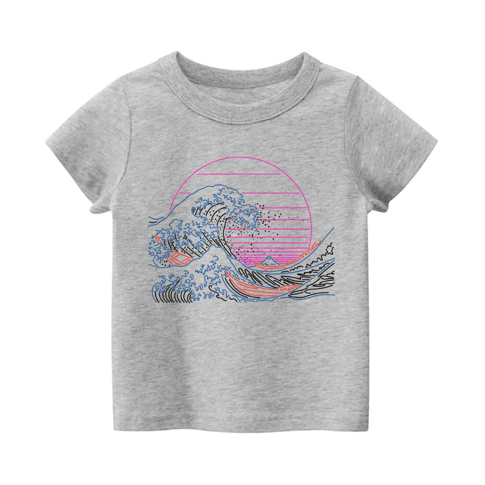 Great Wave Vintage Kids Cotton T-shirt