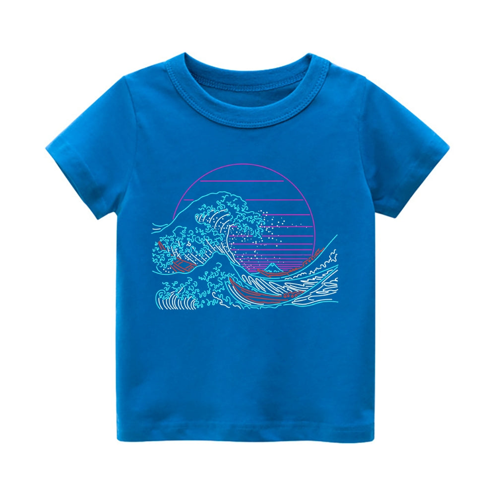 Great Wave Vintage Kids Cotton T-shirt