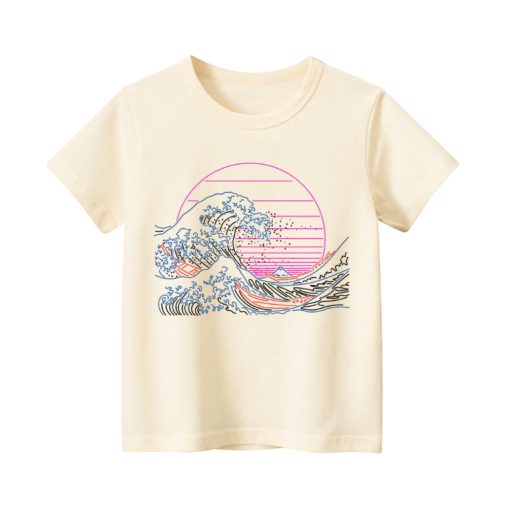 Great Wave Vintage Kids Cotton T-shirt