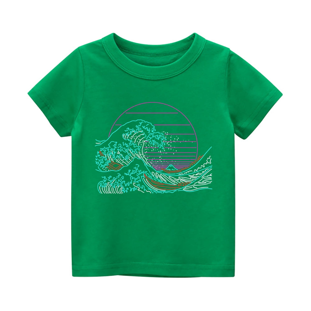 Great Wave Vintage Kids Cotton T-shirt