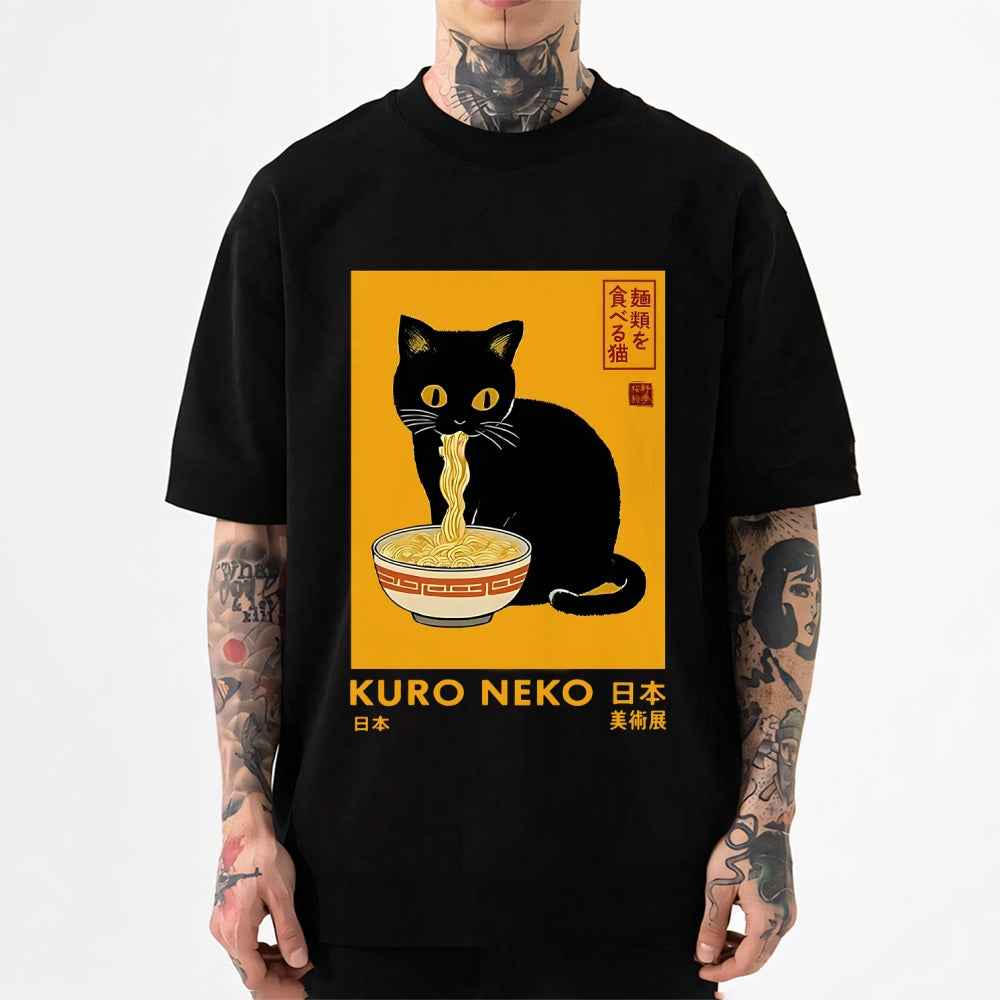Cat Ramen Japanese Style Classic Tee