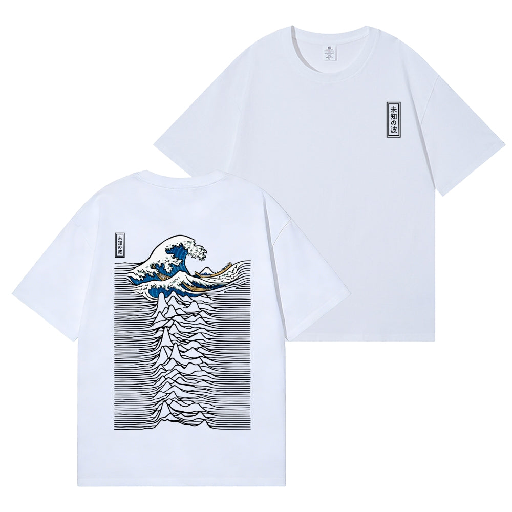 Great Wave Back Art Cotton Tee