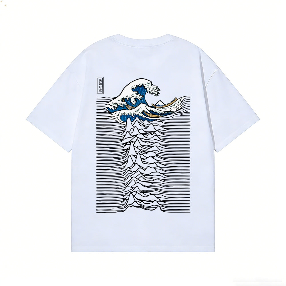 Great Wave Back Art Cotton Tee