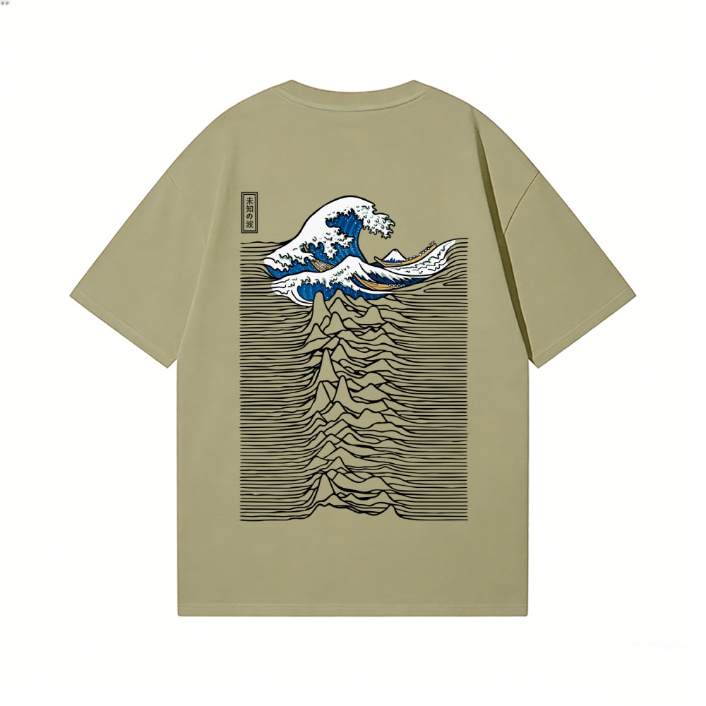 Great Wave Back Art Cotton Tee