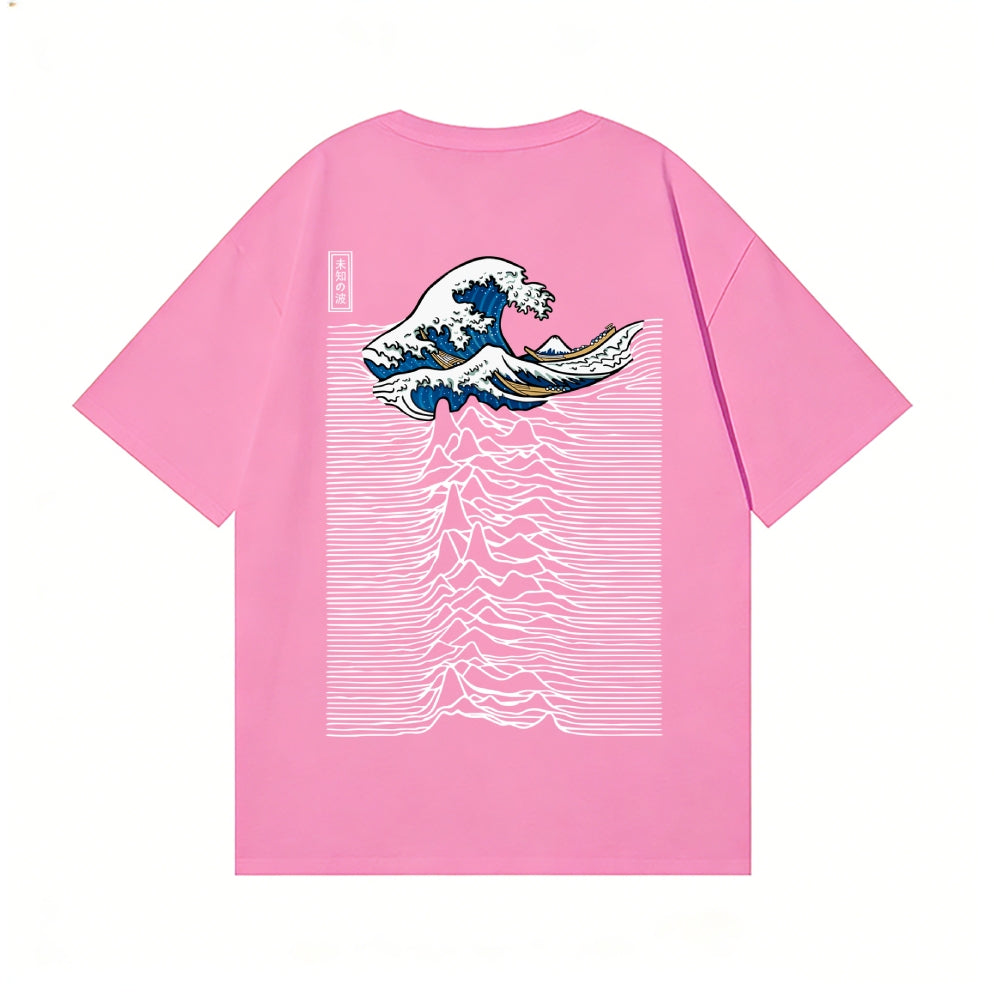Great Wave Back Art Cotton Tee