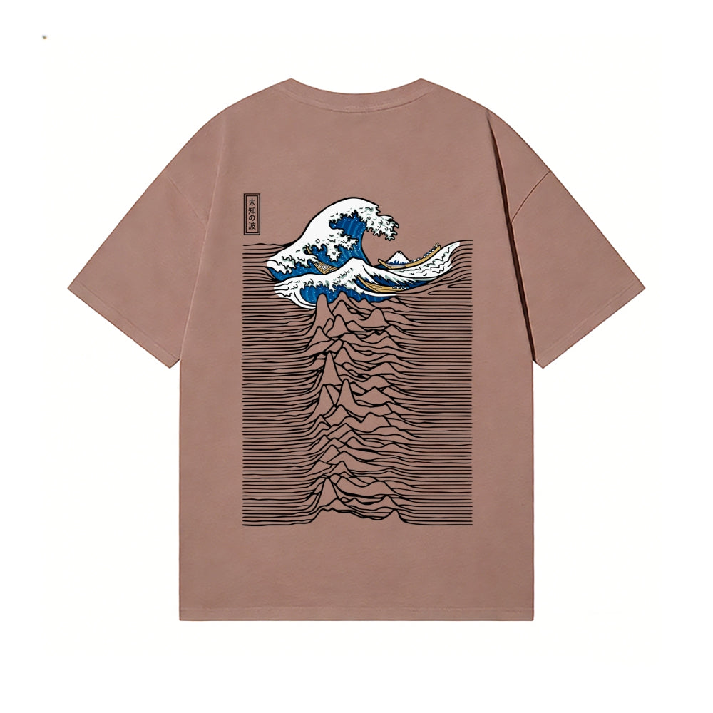 Great Wave Back Art Cotton Tee
