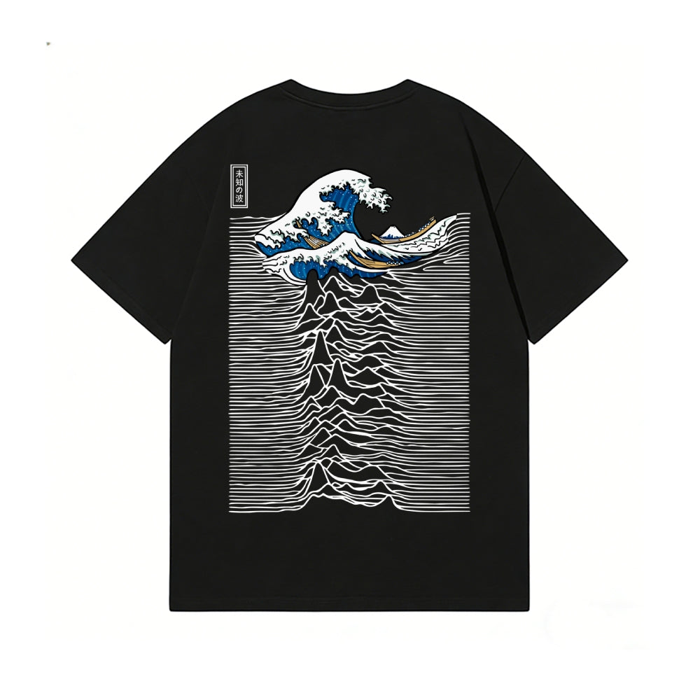 Great Wave Back Art Cotton Tee