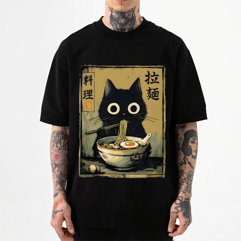 Ramen Cat Japanese Style Classic Tee