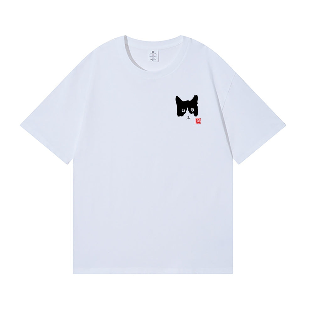 Cat Back Art Cotton Tee