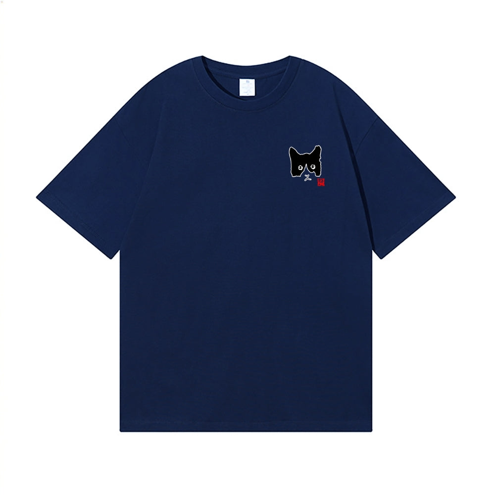 Cat Back Art Cotton Tee