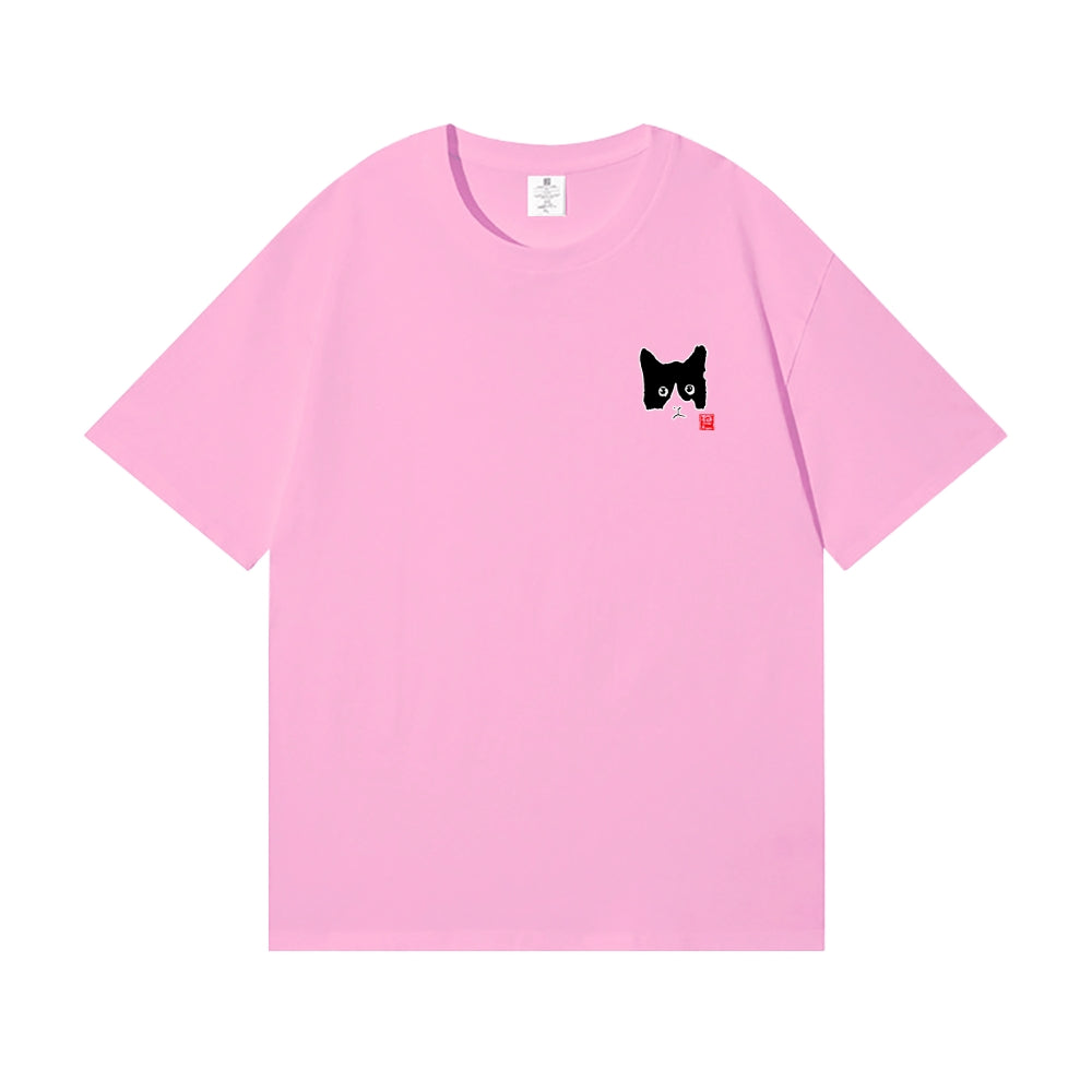 Cat Back Art Cotton Tee
