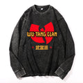 Wu Tang Vintage Cotton Wash Crewneck Long-Sleeve T-Shirt
