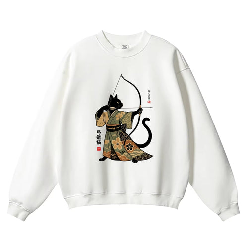 Archer Cat Vintage Cotton Blend Sweatshirt
